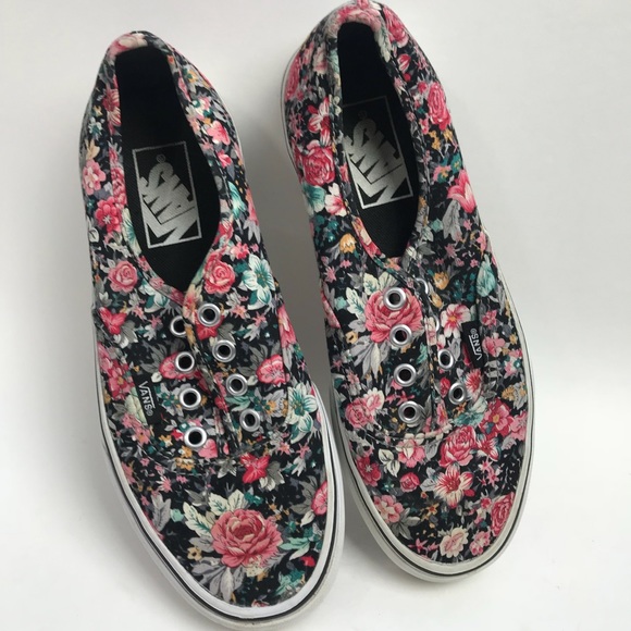 vans floral print shoes